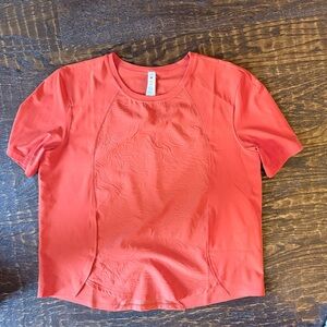 Lululemon Women's Orange/Coral short Sleeve Top